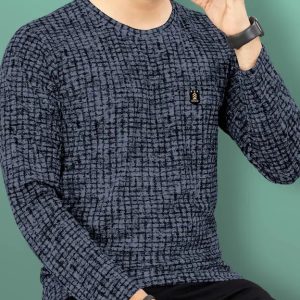 Men Printed Round Neck Polycotton Orange T-Shirt