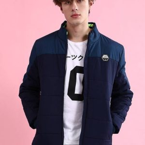 Men Colorblock Bomber Jacket